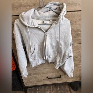 TNA Cozy Fleece Boyfriend Fit Hoodie - Light Gray